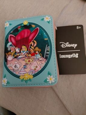 Loungefly x Disney Alice in Wonderland Teal Zip Wallet